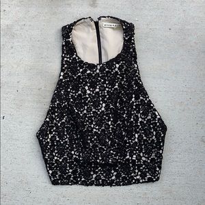 Alice & Olivia Beaded Crop Top